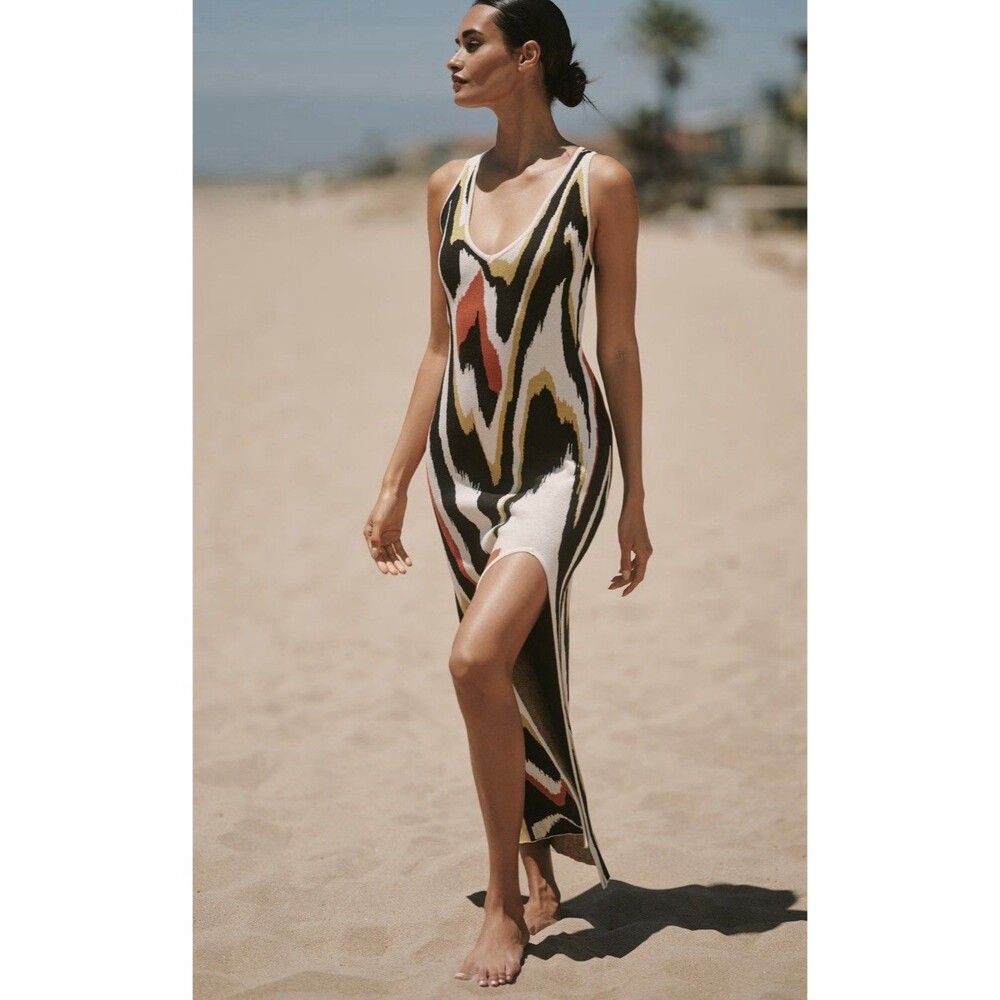 Anthropologie Celandine Midi Sweater Dress Ivory Resort Vacay Beach Size XL NWT